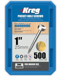 Kreg Pocket-Hole Schroeven 25 mm verzinkt (500 st.)